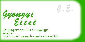 gyongyi eitel business card